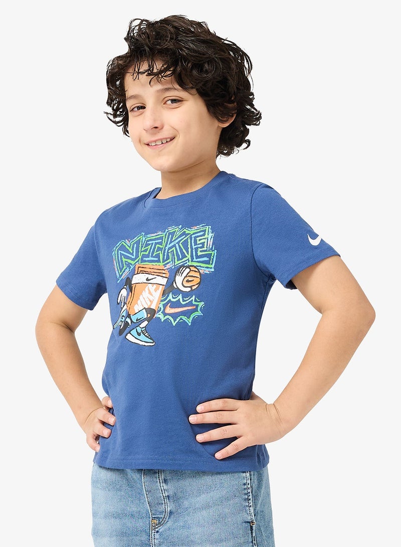 نايكي تيشيرت كرة سلة للأطفال بتصميم صندوقي طباشيري - Image 1